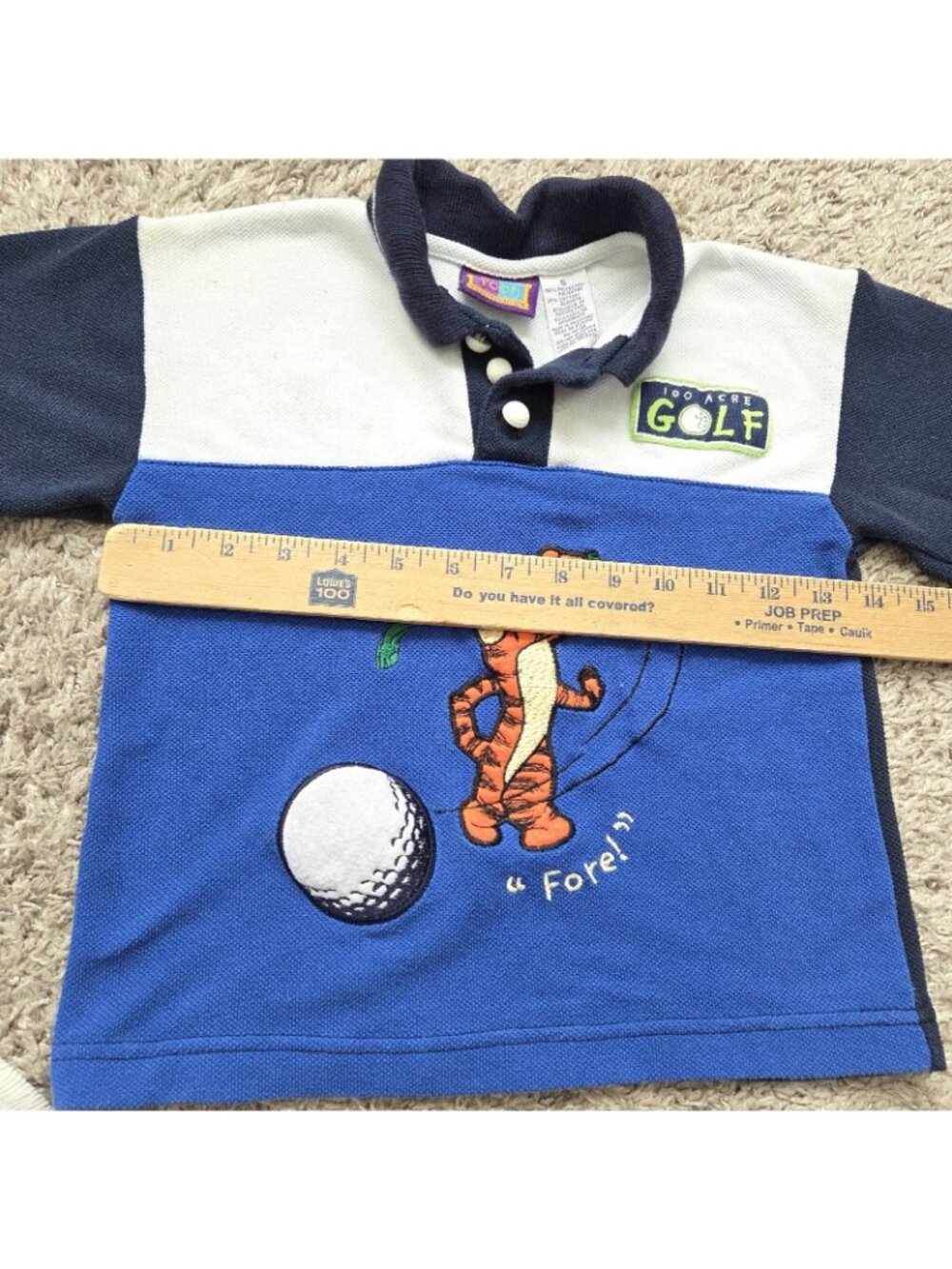 Vintage Disney’s Winnie The Pooh Polo Tigger Shirt Boys 5 Short Sleeve - Picture 4 of 7